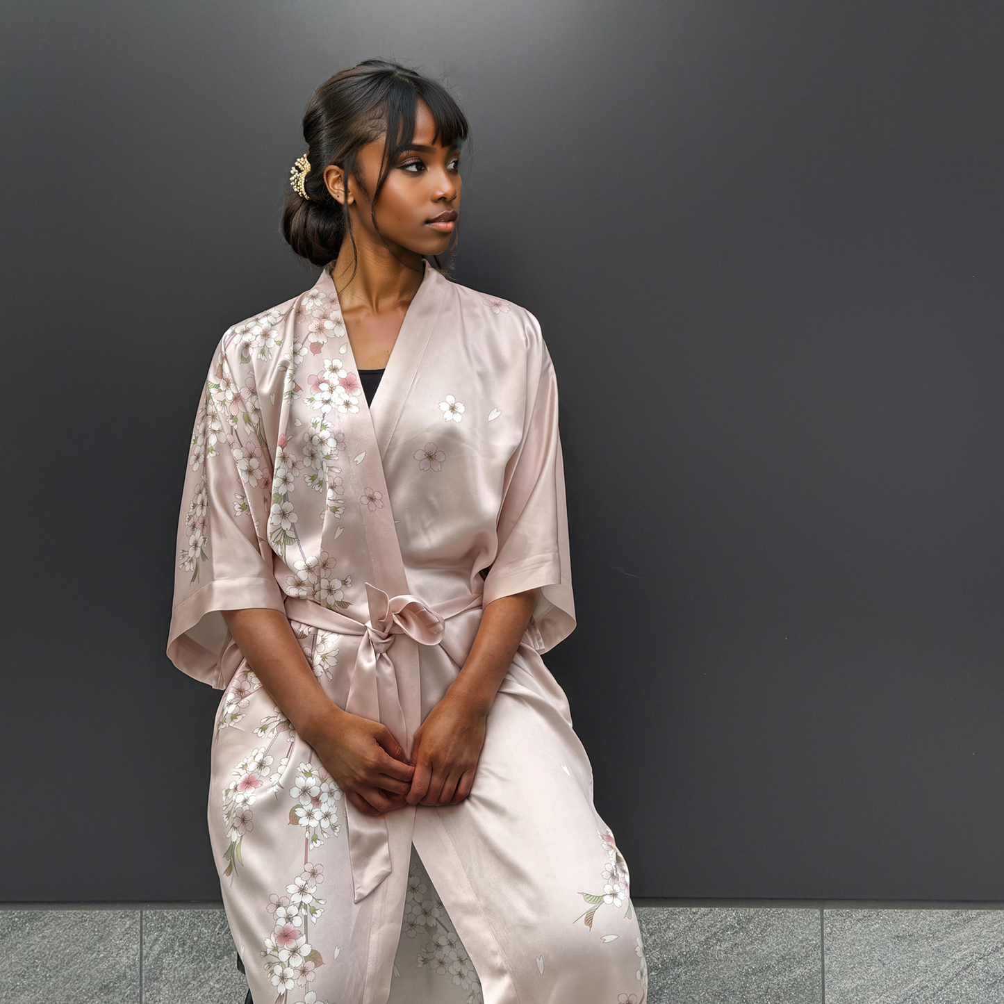 Premier Silk Kimono - Sakura Pink
