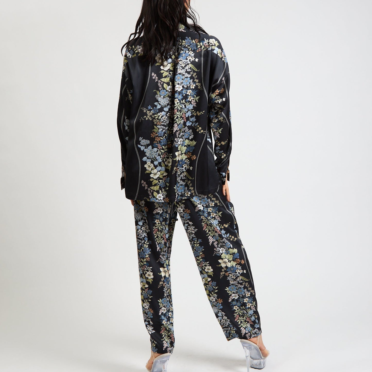 Kimono-Inspired Silk Trousers
