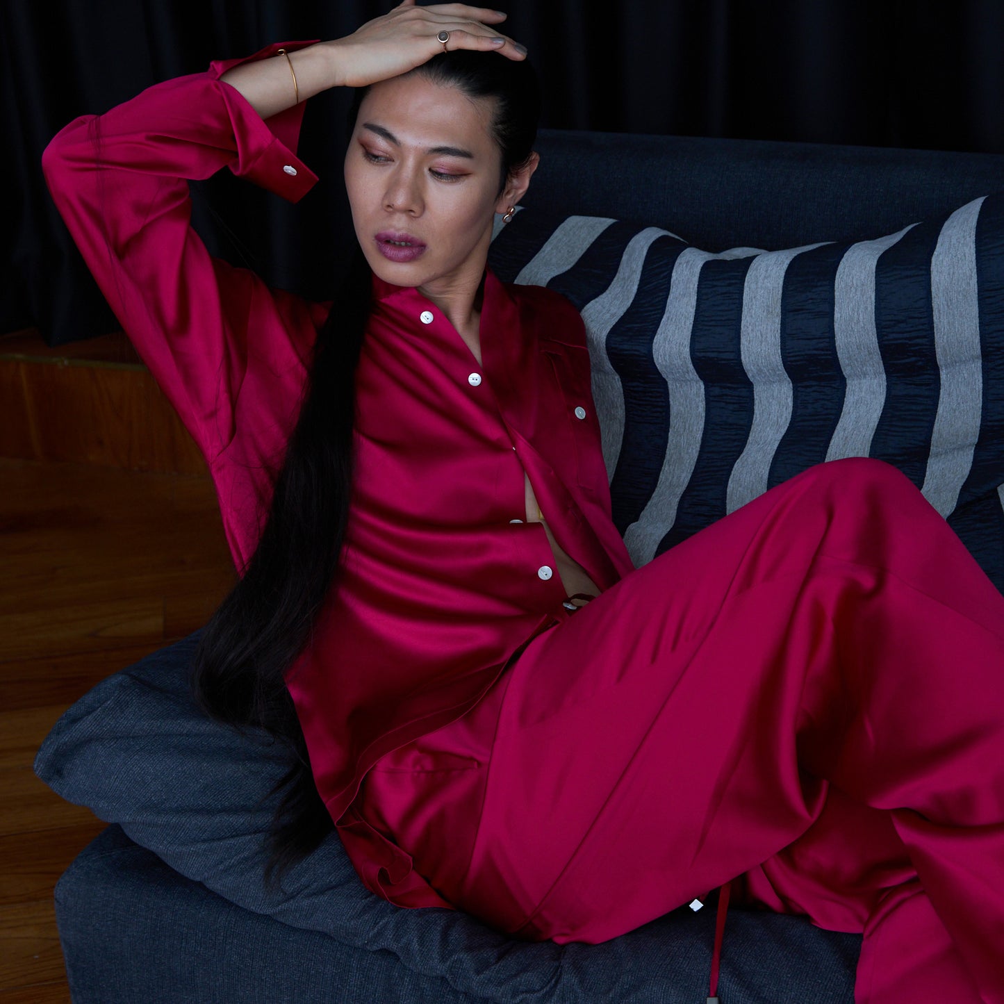 Solid-Dyed Silk Shirt