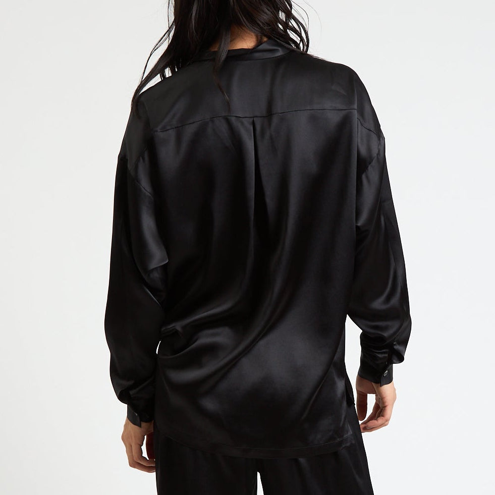 Solid-Dyed Silk Shirt